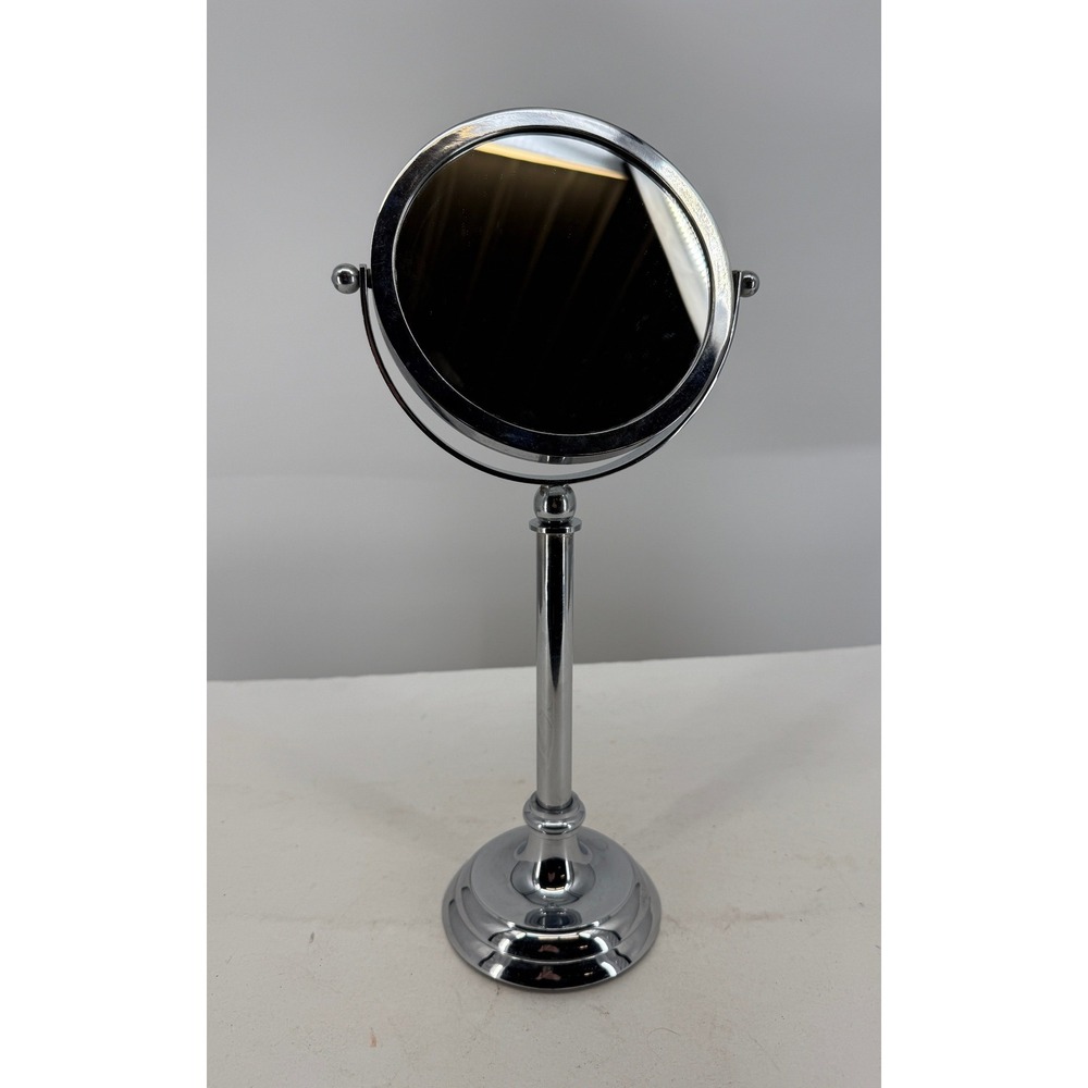 Pottery Barn Silver Swivel Vanity Mirror Standing Makeup‎ Mirror